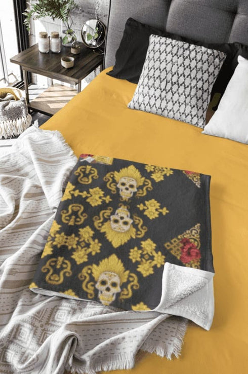 Santa Muerte Roja blanket, a symbol of love and protection from Cosmovisions
